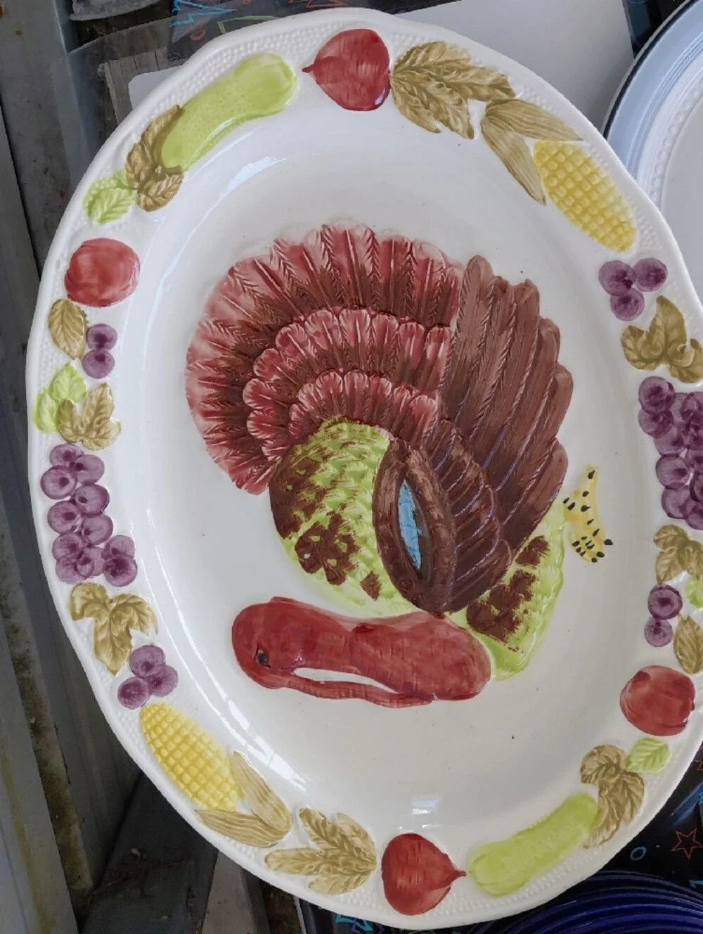 Turkey Ceramic Serving Platter - Unbranded
